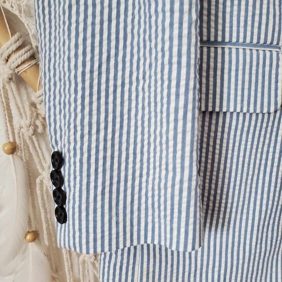 J Crew Ludlow Seersucker Blazer slim unstructured - Picture 4 of 12